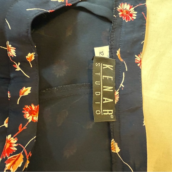 Kenar Studio Floral Navy Skort Size 12 - Picture 4 of 8